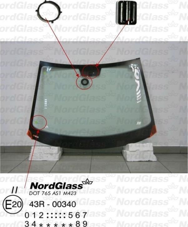 NordGlass 4043594 - Ветровое стекло avtokuzovplus.com.ua