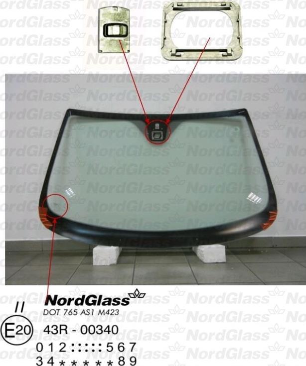 NordGlass 4043607 - Ветровое стекло avtokuzovplus.com.ua