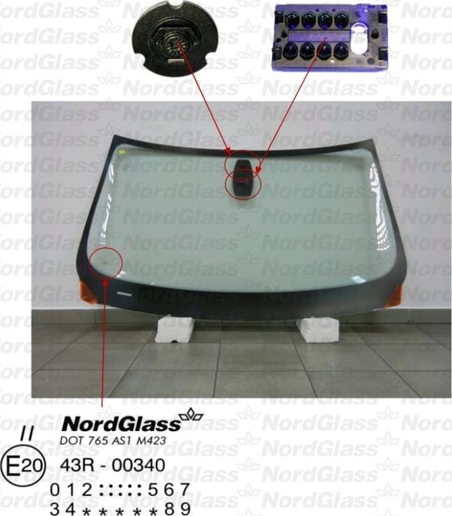 NordGlass 4043608 - Ветровое стекло avtokuzovplus.com.ua