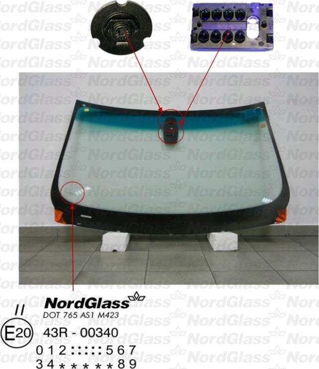 NordGlass 4043610 - Вітрове скло autocars.com.ua