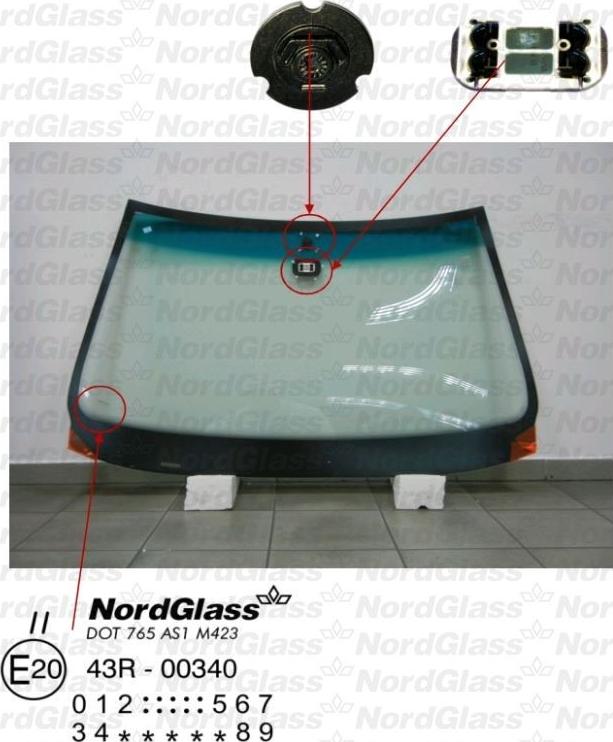 NordGlass 4043615 - Вітрове скло autocars.com.ua