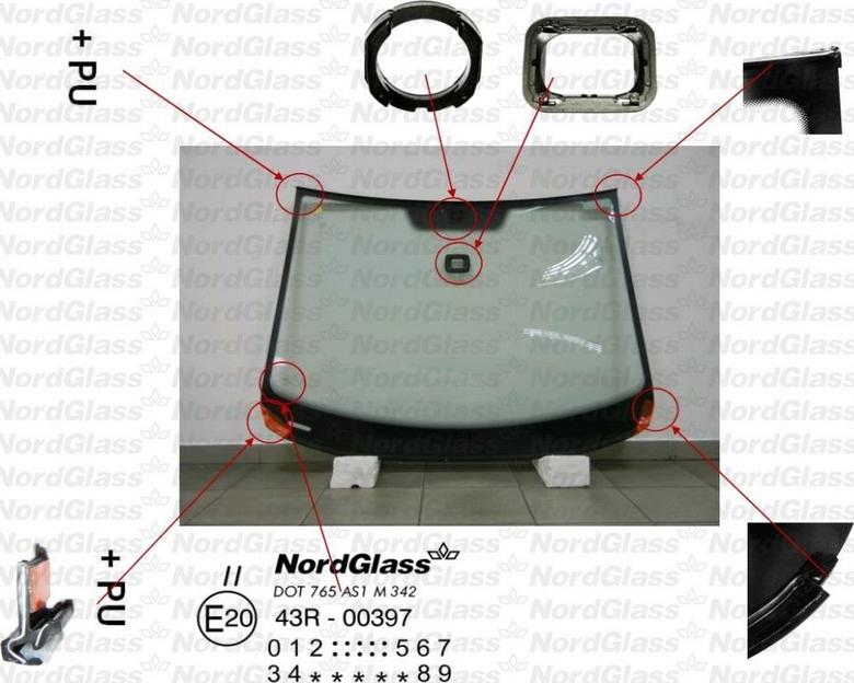 NordGlass 4043635 - Вітрове скло autocars.com.ua