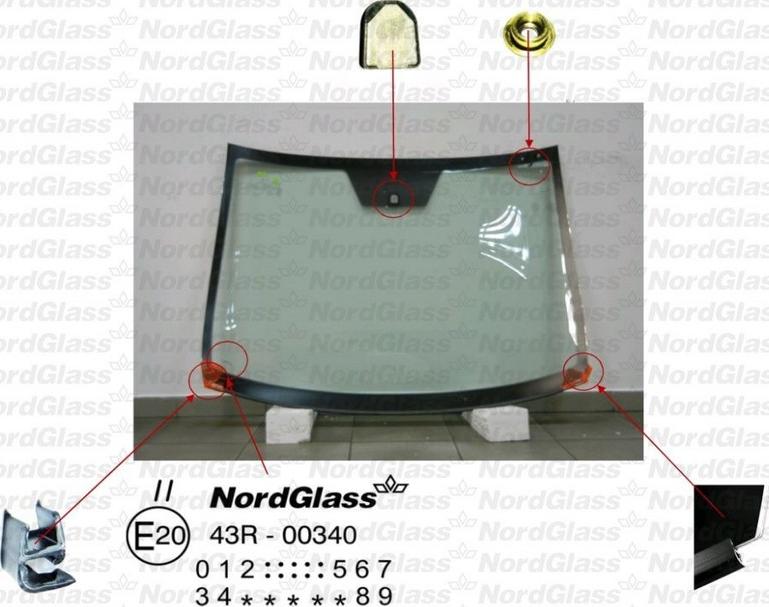 NordGlass 4043637 - Вітрове скло autocars.com.ua