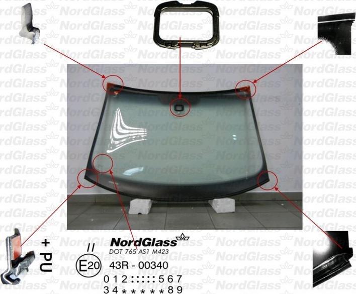 NordGlass 4043644 - Ветровое стекло avtokuzovplus.com.ua