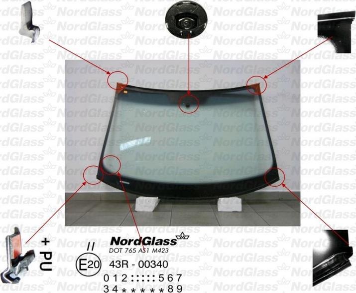 NordGlass 4043645 - Ветровое стекло avtokuzovplus.com.ua