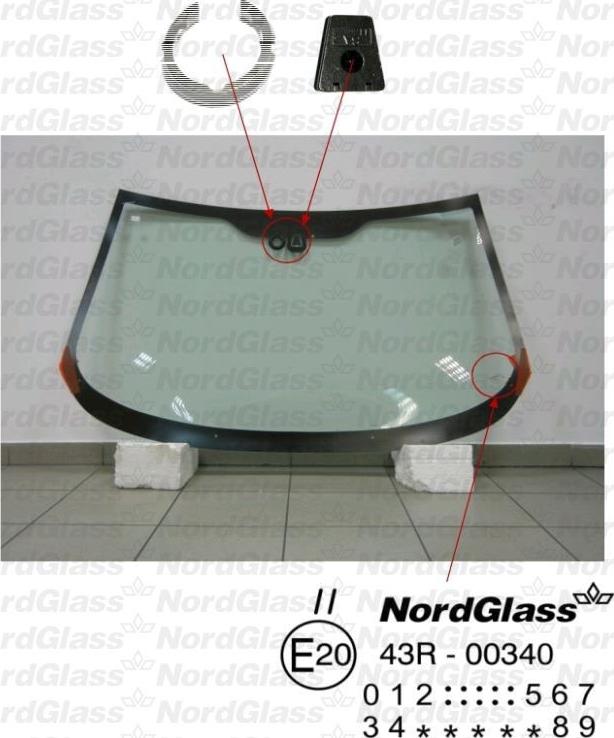 NordGlass 4043649 - Вітрове скло autocars.com.ua