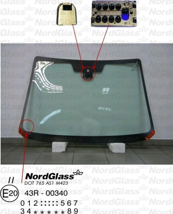NordGlass 4043651 - Ветровое стекло avtokuzovplus.com.ua