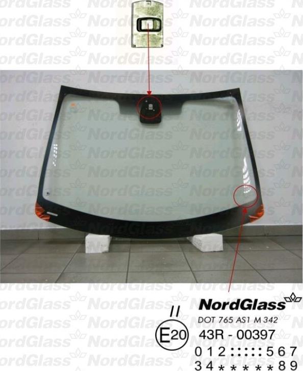 NordGlass 4043660 - Вітрове скло autocars.com.ua