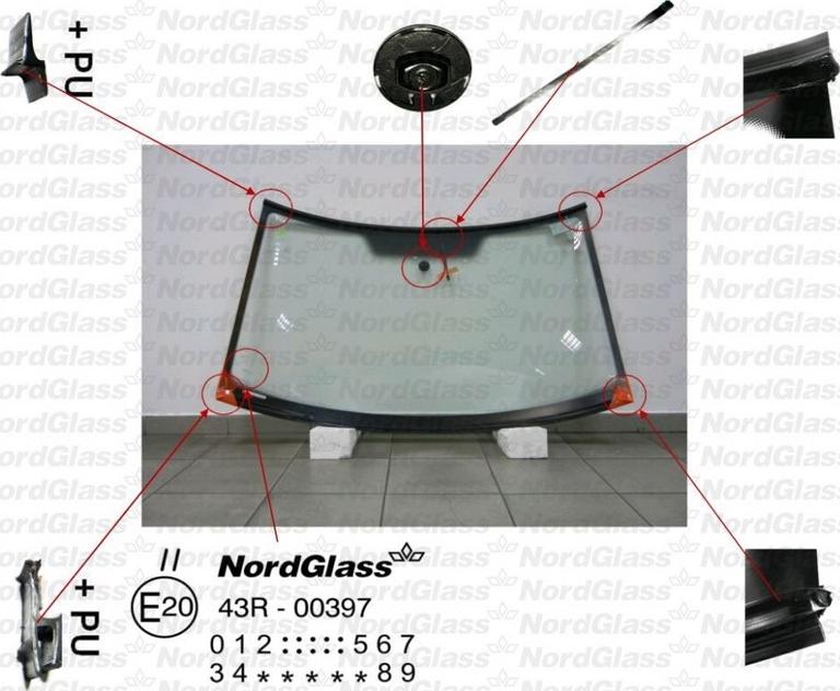 NordGlass 4043666 - Ветровое стекло avtokuzovplus.com.ua