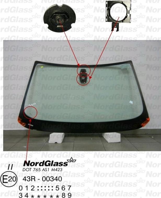 NordGlass 4043671 - Вітрове скло autocars.com.ua