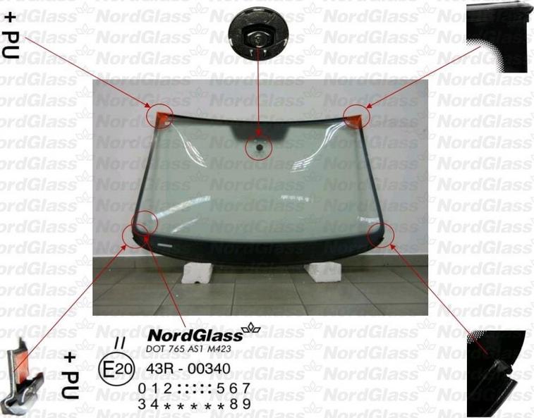 NordGlass 4043680 - Ветровое стекло avtokuzovplus.com.ua