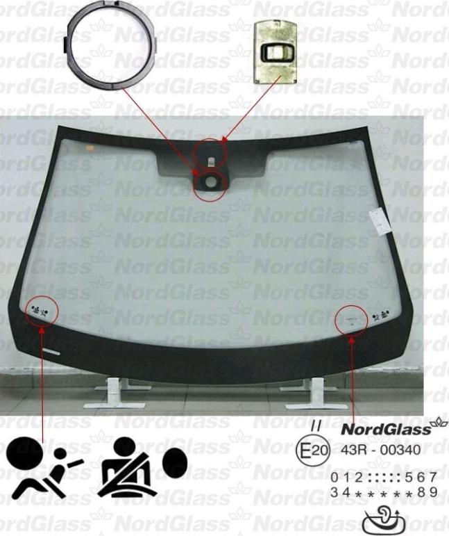 NordGlass 4043701 - Ветровое стекло avtokuzovplus.com.ua