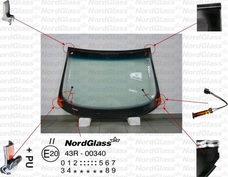 NordGlass 4043702 - Вітрове скло autocars.com.ua