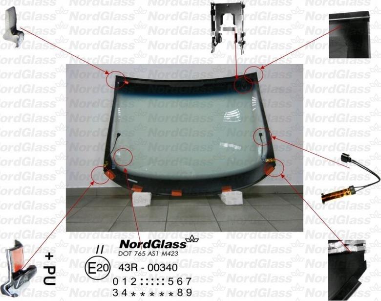 NordGlass 4043703 - Ветровое стекло avtokuzovplus.com.ua