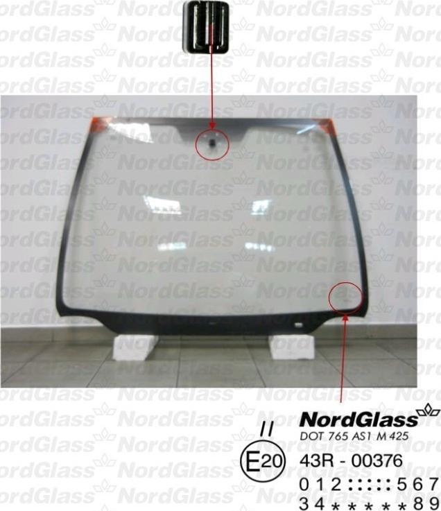 NordGlass 4043711 - Вітрове скло autocars.com.ua