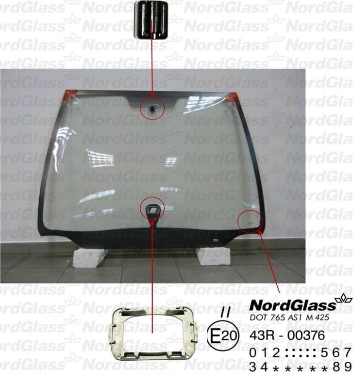 NordGlass 4043712 - Вітрове скло autocars.com.ua