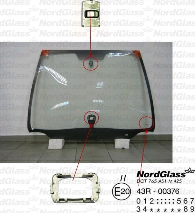 NordGlass 4043713 - Вітрове скло autocars.com.ua