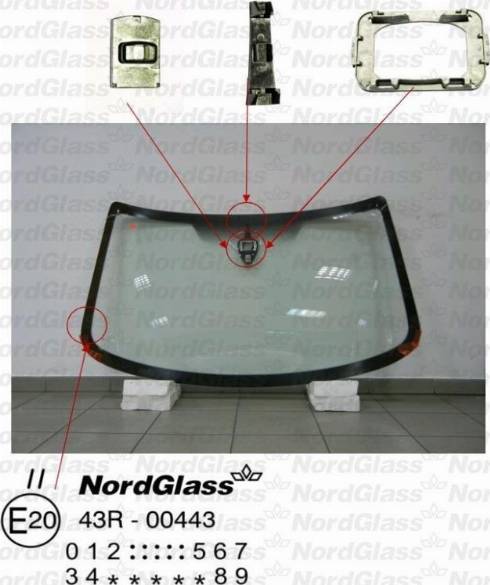 NordGlass 4043714 - Вітрове скло autocars.com.ua