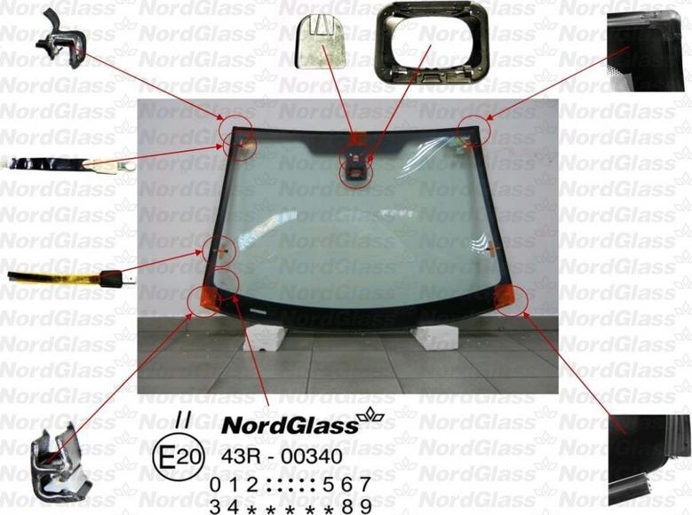 NordGlass 4043719 - Вітрове скло autocars.com.ua