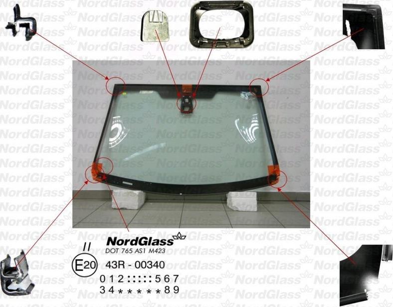 NordGlass 4043722 - Вітрове скло autocars.com.ua