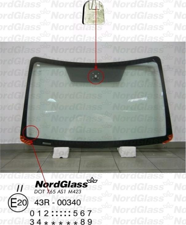 NordGlass 4043724 - Вітрове скло autocars.com.ua