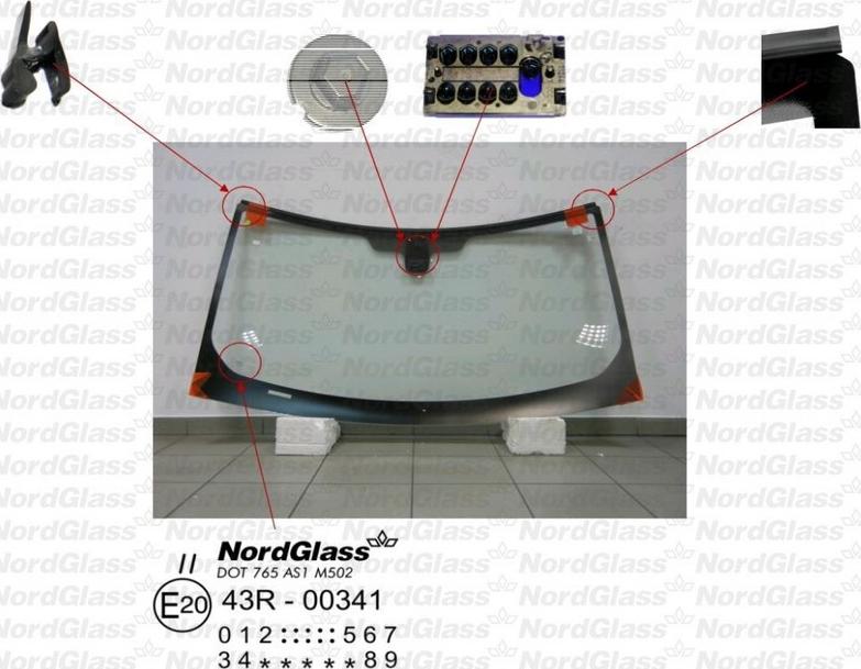 NordGlass 4043736 - Вітрове скло autocars.com.ua