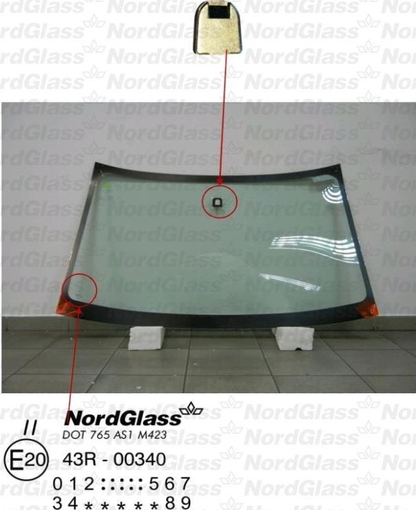 NordGlass 4043738 - Вітрове скло autocars.com.ua