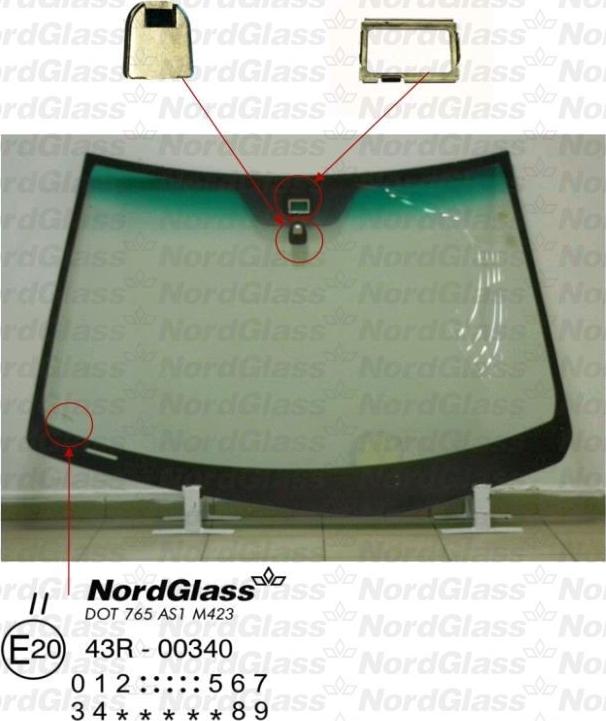 NordGlass 4043749 - Вітрове скло autocars.com.ua