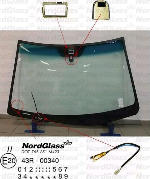 NordGlass 4043750 - Вітрове скло autocars.com.ua