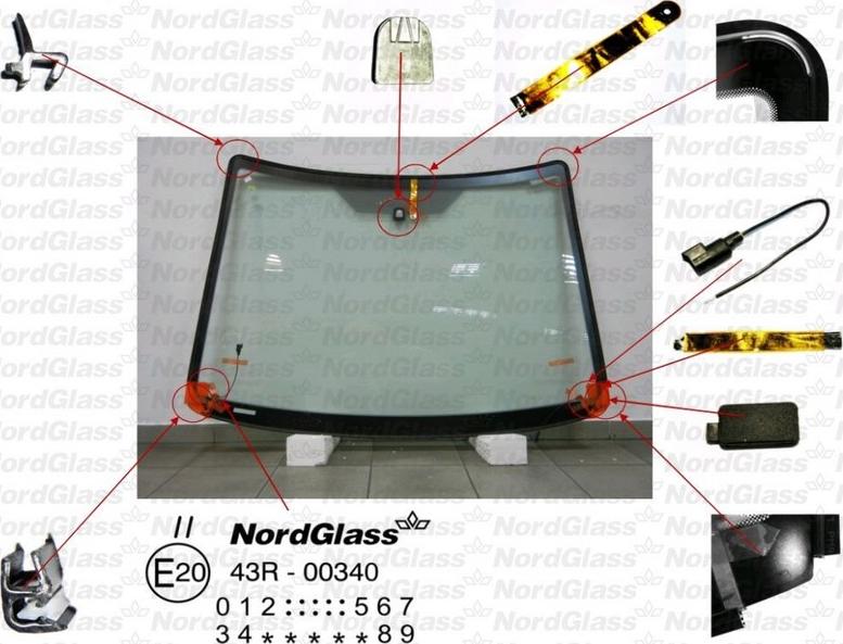 NordGlass 4043756 - Ветровое стекло avtokuzovplus.com.ua