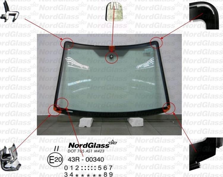 NordGlass 4043757 - Ветровое стекло avtokuzovplus.com.ua