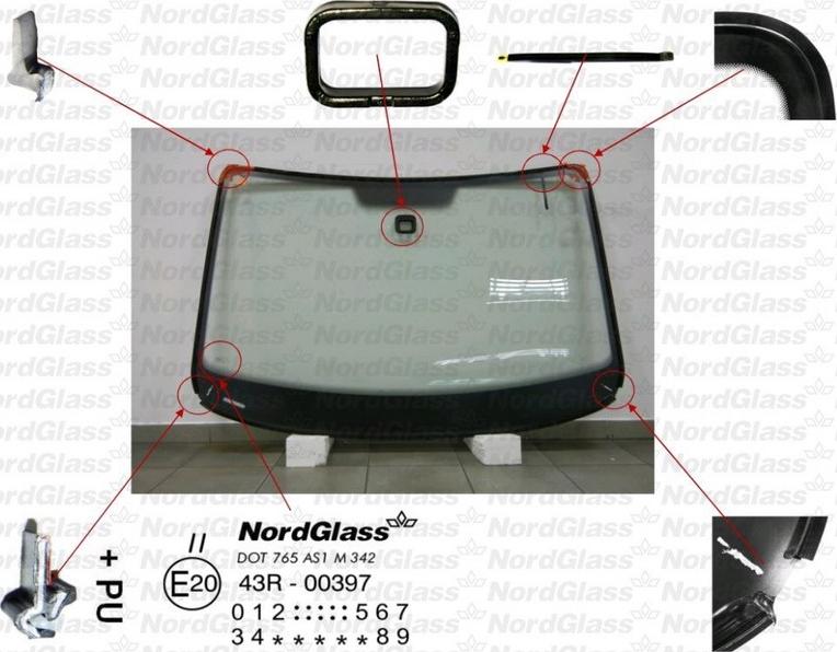 NordGlass 4043764 - Ветровое стекло avtokuzovplus.com.ua