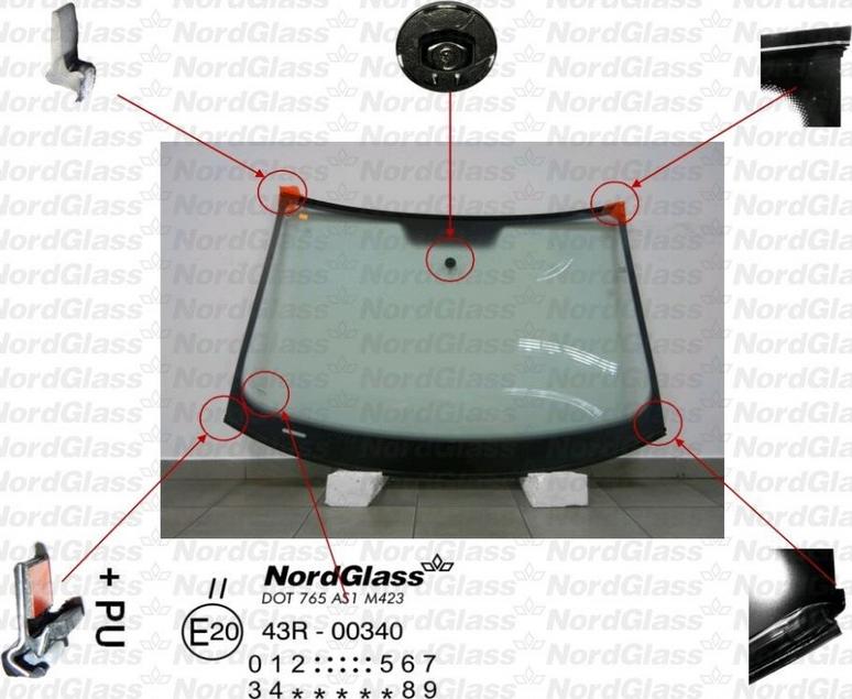 NordGlass 4043767 - Ветровое стекло avtokuzovplus.com.ua