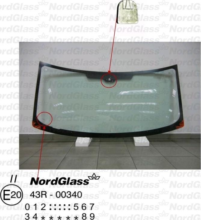 NordGlass 4043774 - Вітрове скло autocars.com.ua