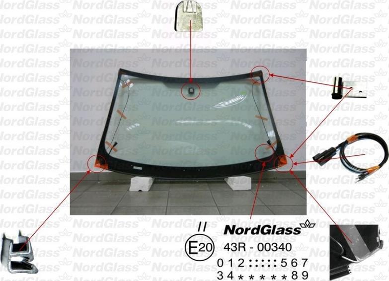 NordGlass 4043775 - Вітрове скло autocars.com.ua