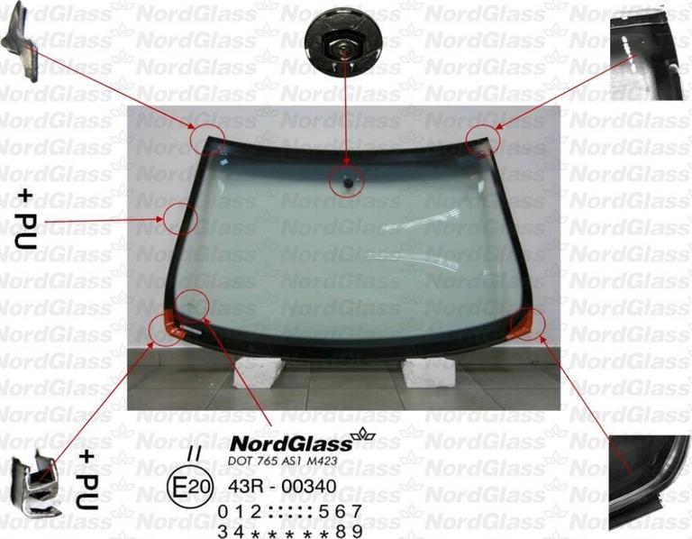 NordGlass 4043786 - Вітрове скло autocars.com.ua