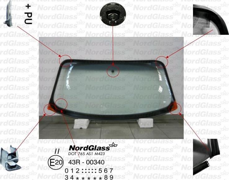 NordGlass 4043792 - Вітрове скло autocars.com.ua