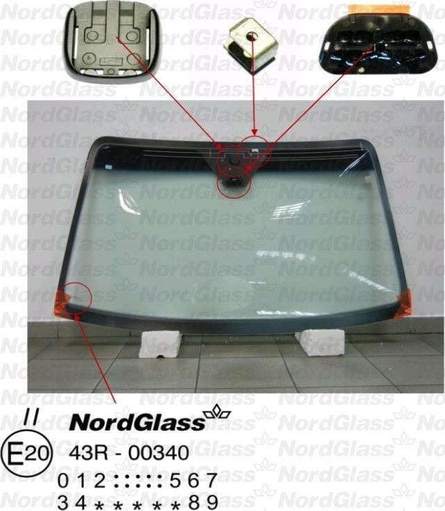 NordGlass 4043801 - Вітрове скло autocars.com.ua