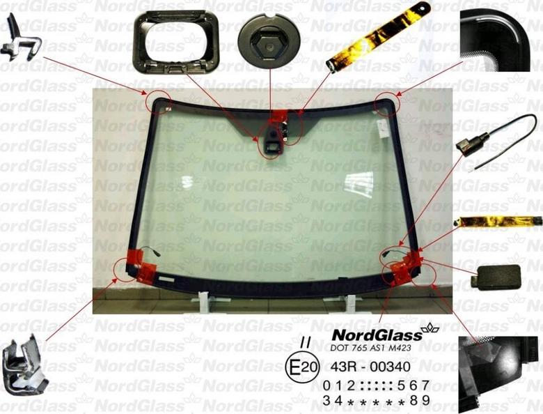 NordGlass 4043804 - Ветровое стекло avtokuzovplus.com.ua