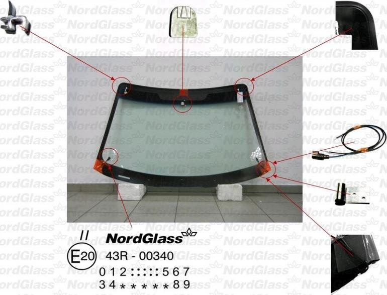NordGlass 4043806 - Вітрове скло autocars.com.ua