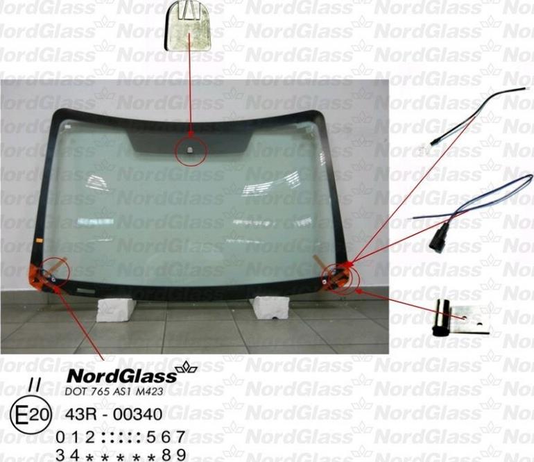 NordGlass 4043811 - Вітрове скло autocars.com.ua
