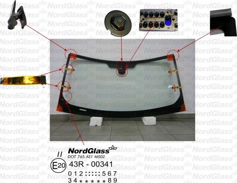 NordGlass 4043820 - Вітрове скло autocars.com.ua