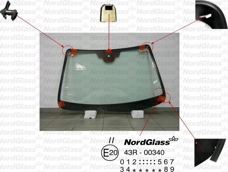 NordGlass 4043825 - Вітрове скло autocars.com.ua