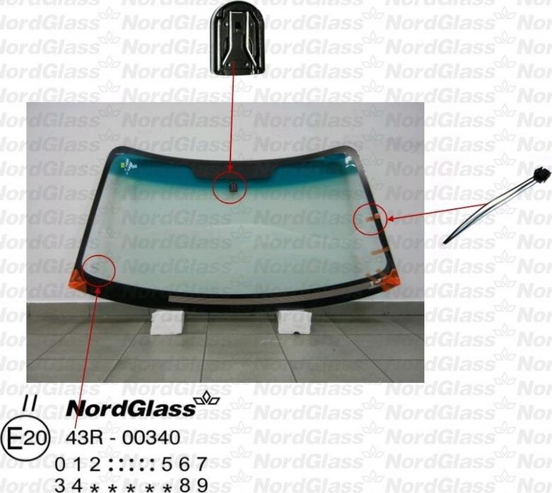 NordGlass 4043834 - Вітрове скло autocars.com.ua