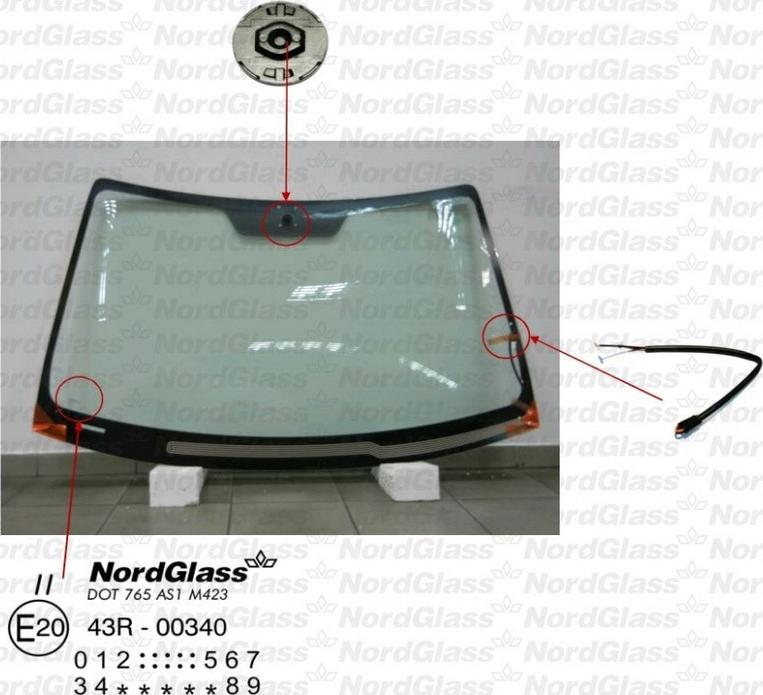 NordGlass 4043836 - Вітрове скло autocars.com.ua