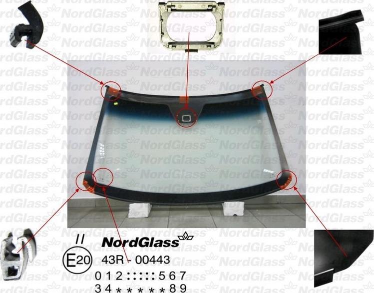 NordGlass 4043844 - Вітрове скло autocars.com.ua