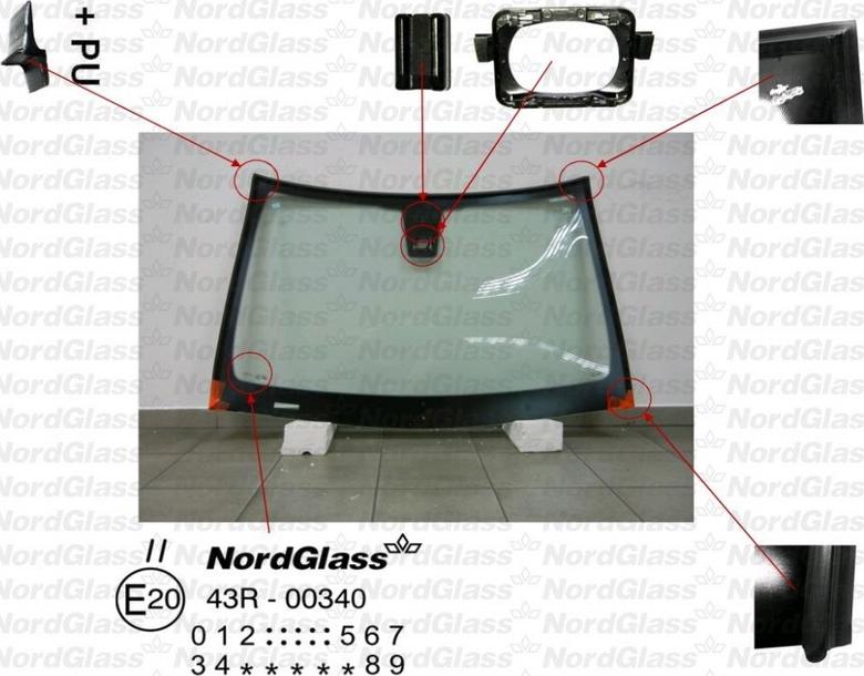 NordGlass 4043865 - Ветровое стекло avtokuzovplus.com.ua