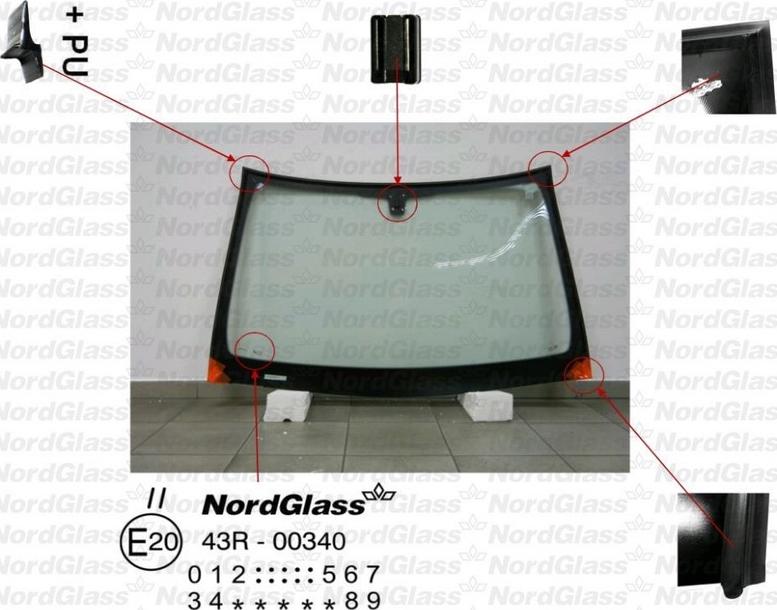 NordGlass 4043866 - Вітрове скло autocars.com.ua