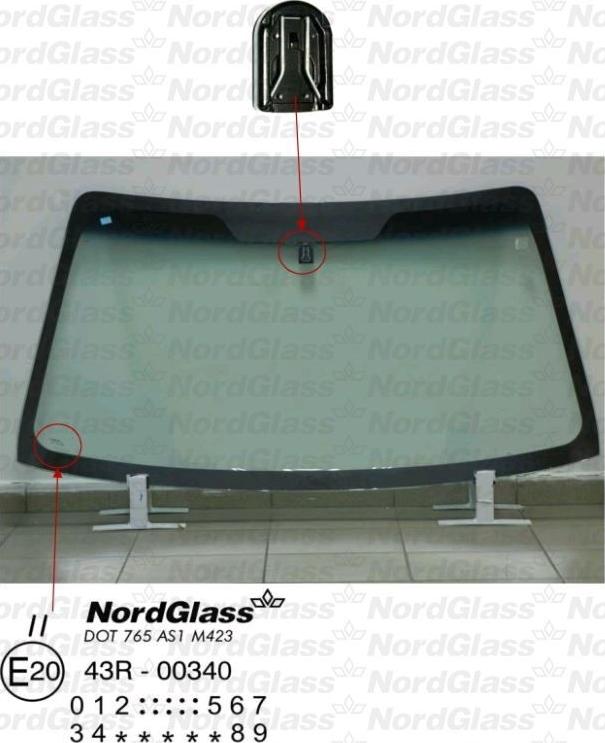 NordGlass 4043878 - Вітрове скло autocars.com.ua