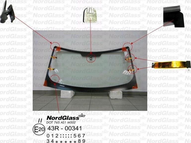 NordGlass 4043891 - Вітрове скло autocars.com.ua